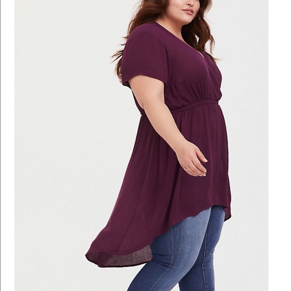 Purple Gauze Babydoll Tunic - Picture 2 of 6